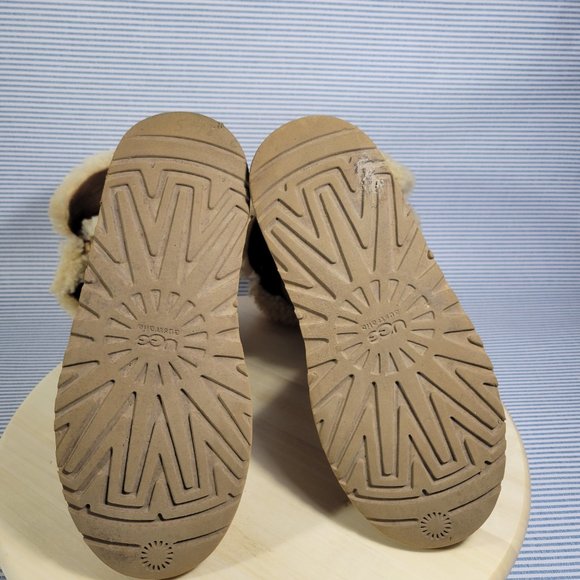 UGG AUSTRALIA 1962 BAILEY 3-Button Triplet Boots Suede Women's Size 5 Chestnut - Picture 6 of 11